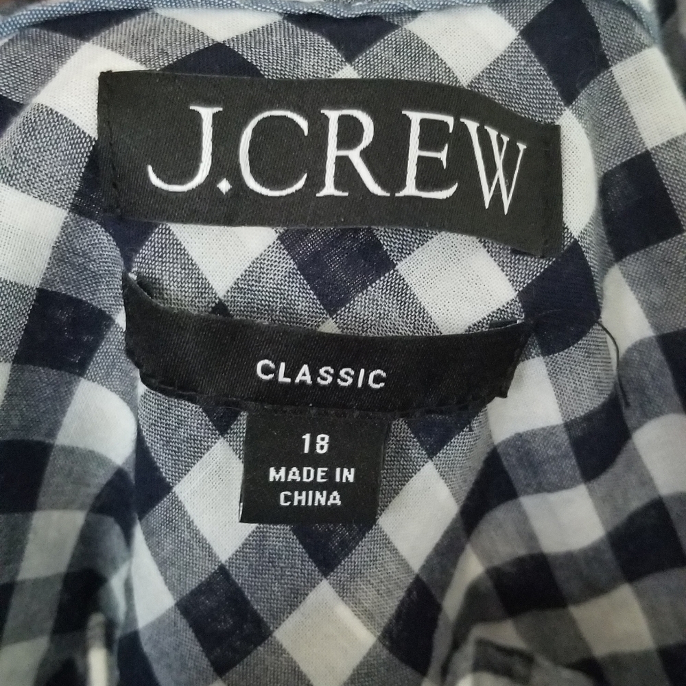 J Crew Reimagined Classic black checked shirt - Picture 6 of 9
